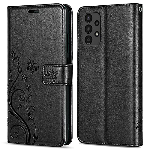 betterfon Handyhülle für Samsung Galaxy A13, Hülle Samsung A13 4G - Flip Case Klapphülle Schutzhülle mit [Kartenfächern] [Qualität TPU] Kompatibel zu Samsung Galaxy A13 4G (SM-A135F), Schwarz von betterfon