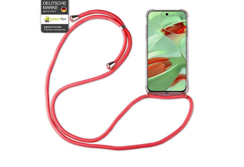 betterfon Handykette für Google Pixel 9 Serie Handyhülle mit Band & Kordel Bumper Rot, Premium-Panzerung – stoßfest, kratzresistent & passgenau von betterfon