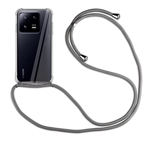 betterfon Handykette für Xiaomi 13 Smartphone Halskette Hülle mit Band - Schnur mit Case zum umhängen Handyhülle mit Kordel zum Umhängen in Grau von betterfon