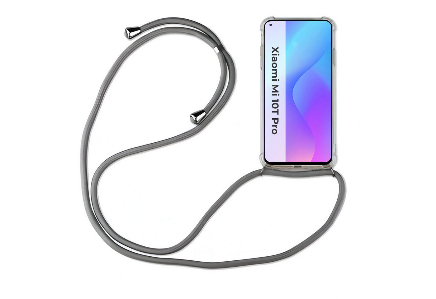 betterfon Handykette für Xiaomi Mi 10T Pro Handyhülle mit Band & Kordel Bumper Grau, Hände frei – mit Silikonhülle & Schnur für flexiblen Alltag betterfon Handykette für Xiaomi Mi 10T Pro Handyhülle mit Band & Kordel Bumper Grau, Hände frei – mit Silikonhülle & Schnur für flexiblen Alltag von betterfon