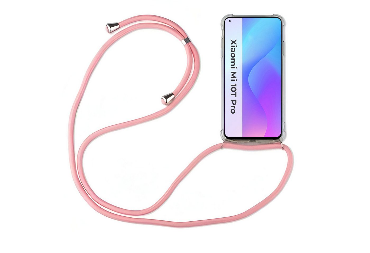betterfon Handykette für Xiaomi Mi 10T Pro Handyhülle mit Band & Kordel Bumper Rosa, Hände frei – mit Silikonhülle & Schnur für flexiblen Alltag betterfon Handykette für Xiaomi Mi 10T Pro Handyhülle mit Band & Kordel Bumper Rosa, Hände frei – mit Silikonhülle & Schnur für flexiblen Alltag von betterfon
