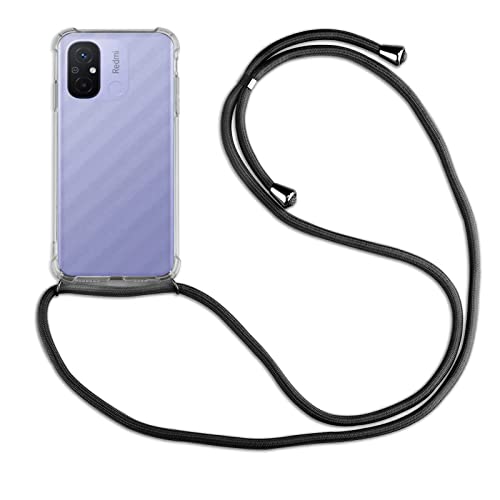 betterfon Handykette für Xiaomi Redmi 12C Smartphone Halskette Hülle mit Band - Schnur mit Case zum umhängen Handyhülle mit Kordel zum Umhängen in Schwarz von betterfon