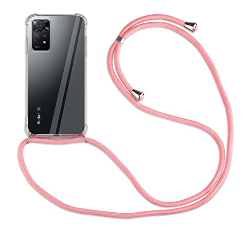 betterfon Handykette für Xiaomi Redmi Note 11 Pro 4G/5G Smartphone Halskette Hülle Handyhülle mit Kordel zum Umhängen in Rosa von betterfon