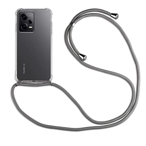 betterfon Handykette für Xiaomi Redmi Note 12 Pro+ Smartphone Halskette Hülle mit Band - Schnur mit Case zum umhängen Handyhülle mit Kordel zum Umhängen in Grau von betterfon