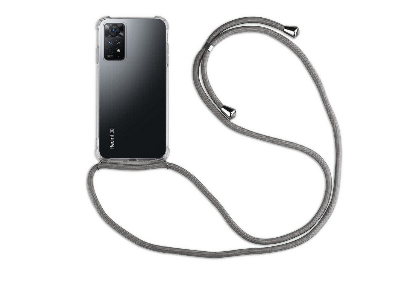 betterfon Handykette für Xiaomi Redmi Note 12 Pro 4G / Redmi Note 11 Pro mit Band Grau, Hände frei – mit Silikonhülle & Schnur für flexiblen Alltag betterfon Handykette für Xiaomi Redmi Note 12 Pro 4G / Redmi Note 11 Pro mit Band Grau, Hände frei – mit Silikonhülle & Schnur für flexiblen Alltag von betterfon