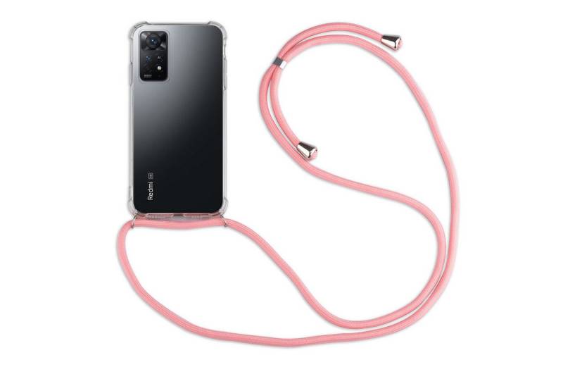 betterfon Handykette für Xiaomi Redmi Note 12 Pro 4G / Redmi Note 11 Pro mit Band Rosa, Hände frei – mit Silikonhülle & Schnur für flexiblen Alltag von betterfon