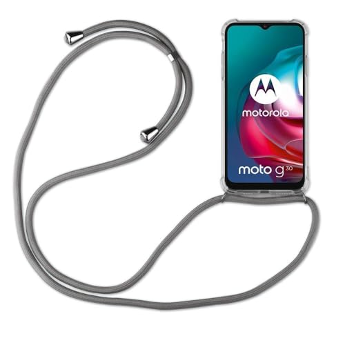 betterfon | Handykette kompatibel mit Motorola Moto G9 Power Smartphone Necklace Hülle mit Band - Schnur mit Case zum umhängen in Motorola Moto G9 Power Grau von betterfon
