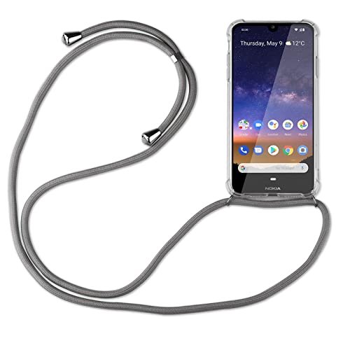 betterfon | Handykette kompatibel mit Nokia 2.2 Smartphone Necklace Hülle mit Band - Schnur mit Case zum umhängen in Grau von betterfon