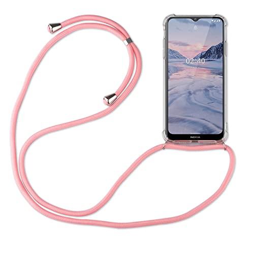 betterfon | Handykette kompatibel mit Nokia 2.4 Smartphone Necklace Hülle mit Band - Schnur mit Case zum umhängen in Rosa von betterfon