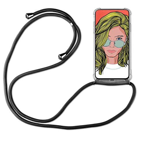 betterfon | Huawei P Smart Z Handykette Smartphone Halskette Hülle mit Band - Schnur mit Case zum umhängen Handyhülle mit Kordel zum Umhängen für Huawei P Smart Z Schwarz von betterfon