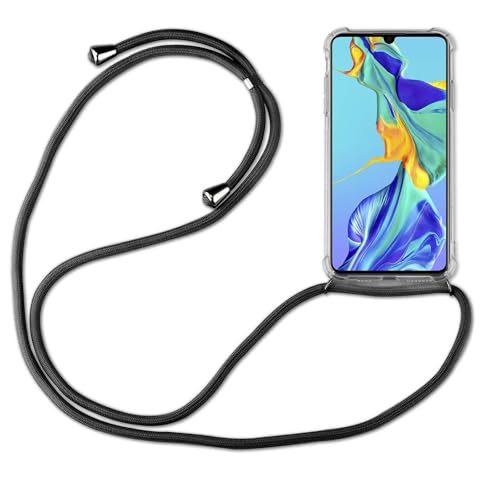 betterfon Hülle Kompatibel mit Huawei P Smart Z | Handykette Smartphone Halskette Hülle mit Band | Handyhülle mit Kordel zum Umhängen Kompatibel für P Smart Z | Schwarz von betterfon