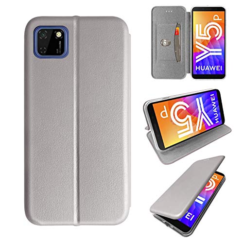 betterfon | Huawei Y5P Hülle Handy Tasche Handyhülle Etui mit Magnetverschluss/Kartenfächer für Huawei Y5P Magnet Case Grau von betterfon