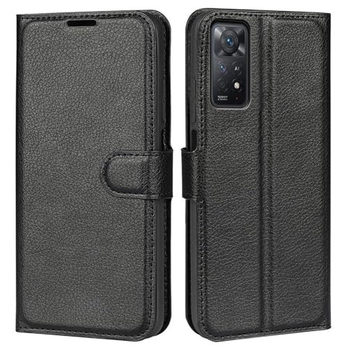 betterfon Hülle Handyhülle Klapphülle Schutzhülle PU Leder mit [Standfunktion] [Kartenfächern] für Xiaomi Redmi Note 11 Pro 5G / Xiaomi Redmi Note 12 Pro 4G in Schwarz von betterfon