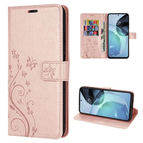 betterfon Hülle Kompatibel mit Motorola Moto G72 | Premium PU Leder Handyhülle Wallet Case für Moto G72 | Schutzhülle Blumen Klapphülle Handyhülle | Rosegold betterfon Hülle Kompatibel mit Motorola Moto G72 | Premium PU Leder Handyhülle Wallet Case für Moto G72 | Schutzhülle Blumen Klapphülle Handyhülle | Rosegold von betterfon
