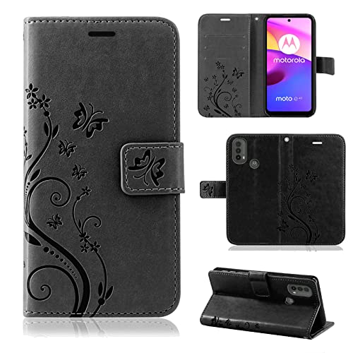 betterfon Hülle für Motorola Moto E20 / E30 / E40 - Handyhülle Moto E20 / Moto E30 / Moto E40, Flip Case Klapphülle Schutzhülle PU-Leder mit Kartenfächer für Motorola Moto E20 / E30 / E40, Schwarz von betterfon