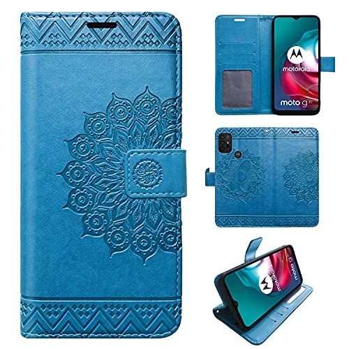 betterfon Hülle für Motorola Moto G10 / G20 / G30 - Handyhülle Moto G10 / Moto 20 / Moto G30 Flip Case Klapphülle Schutzhülle mit Kartenfächer für Motorola Moto G10 / G20 / G30 Blau von betterfon