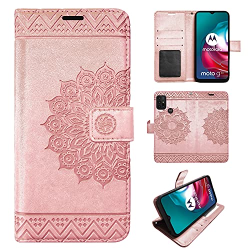 betterfon Hülle für Motorola Moto G10 / G20 / G30 - Handyhülle Moto G10 / Moto 20 / Moto G30 Klapphülle Schutzhülle mit Kartenfächer für Motorola Moto G10 / G20 / G30 Rosegold von betterfon