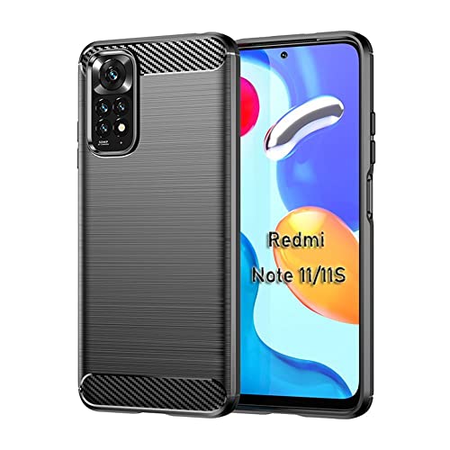betterfon Hülle Kompatibel mit Xiaomi Redmi Note 11 | Handyhülle für Redmi Note 11 | Carbon Handy Tasche | Schwarz von betterfon