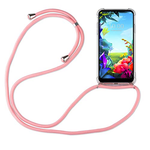 betterfon | LG K40S Handykette Smartphone Halskette Hülle mit Band - Schnur mit Case zum umhängen Handyhülle mit Kordel zum Umhängen für LG K40S Rosa von betterfon
