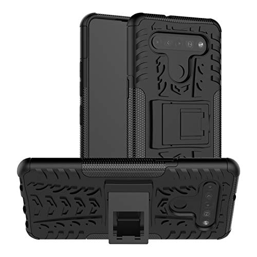 betterfon | LG K41S Hülle Outdoor Handy Tasche Hybrid Case Schutzhülle Panzer TPU Silikon Hard Schale Cover Bumper für LG K41S Schwarz von betterfon