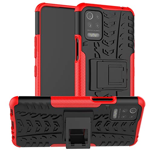 betterfon LG K52 Hülle Handyhülle LG K52 Cover Case Schutzhülle mit Aufstellfunktion für LG K52 Rot von betterfon