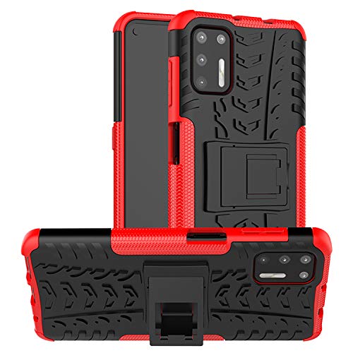 betterfon | Motorola Moto G9 Plus Hülle Outdoor Handy Tasche Hybrid Case Schutzhülle Panzer TPU Silikon Hard Cover Bumper für Motorola Moto G9 Plus Rot von betterfon