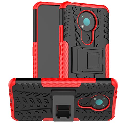 betterfon | Nokia 3.4 Hülle Outdoor Handy Tasche Hybrid Case Schutzhülle Panzer Handyhülle TPU Silikon Hard Cover Bumper für Nokia 3.4 Rot von betterfon