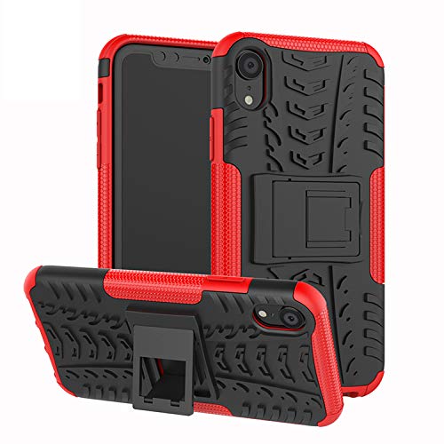 betterfon | Outdoor Handy Tasche Hybrid Case Schutz Hülle Panzer TPU Silikon Hard Cover Bumper für Apple iPhone XR Rot von betterfon