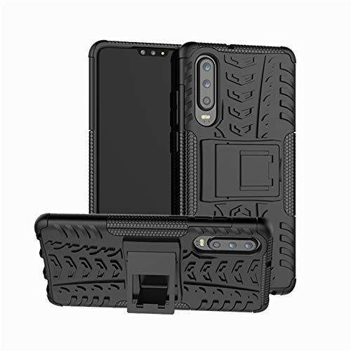 betterfon | Outdoor Handy Tasche Hybrid Case Schutz Hülle Panzer TPU Silikon Hard Cover Bumper für Huawei P30 Schwarz von betterfon