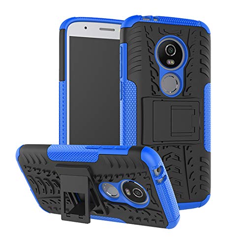 betterfon | Outdoor Handy Tasche Hybrid Case Schutz Hülle Panzer TPU Silikon Hard Cover Bumper für Motorola Moto E5 Play Blau von betterfon