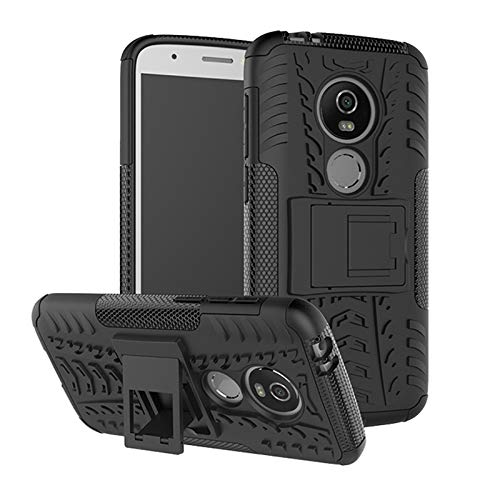 betterfon | Outdoor Handy Tasche Hybrid Case Schutz Hülle Panzer TPU Silikon Hard Cover Bumper für Motorola Moto E5 Play Schwarz von betterfon