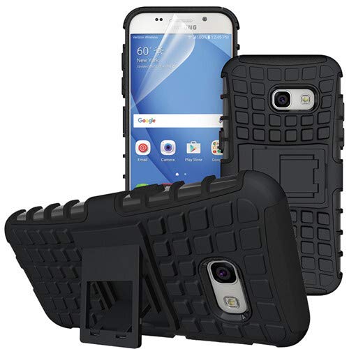 betterfon | Outdoor Handy Tasche Hybrid Case Schutz Hülle Panzer TPU Silikon Hard Cover Bumper für Samsung Galaxy A5 (2017) SM-A520 Schwarz von betterfon