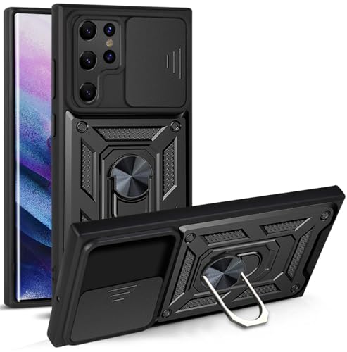 Tasche Kompatibel mit Samsung Galaxy S22 Ultra | Gepanzerte schützende stoßfeste Handytasche mit Kameraschutzring | Kratzfeste Tasche | Anti-Fingerabdruck Tasche | Schwarz Tasche Kompatibel mit Samsung Galaxy S22 Ultra | Gepanzerte schützende stoßfeste Handytasche mit Kameraschutzring | Kratzfeste Tasche | Anti-Fingerabdruck Tasche | Schwarz von betterfon
