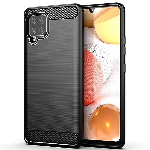 betterfon | Samsung Galaxy A42 5G Hülle Carbon TPU Silikon Handy Tasche Hybrid Case Schutzhülle Panzer Cover Bumper für Samsung Galaxy A42 5G Schwarz von betterfon