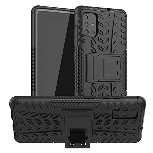 betterfon | Samsung Galaxy A51 Hülle Outdoor Handy Tasche Hybrid Case Schutz Panzer TPU Silikon Hard Cover Bumper für Galaxy A51 SM-A515 Schwarz von betterfon