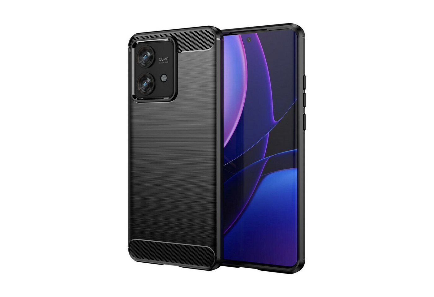 betterfon Smartphone-Hülle Carbon Hülle für Motorola Edge 40 Neo Backcover TPU Silikon Schwarz betterfon Smartphone-Hülle Carbon Hülle für Motorola Edge 40 Neo Backcover TPU Silikon Schwarz von betterfon