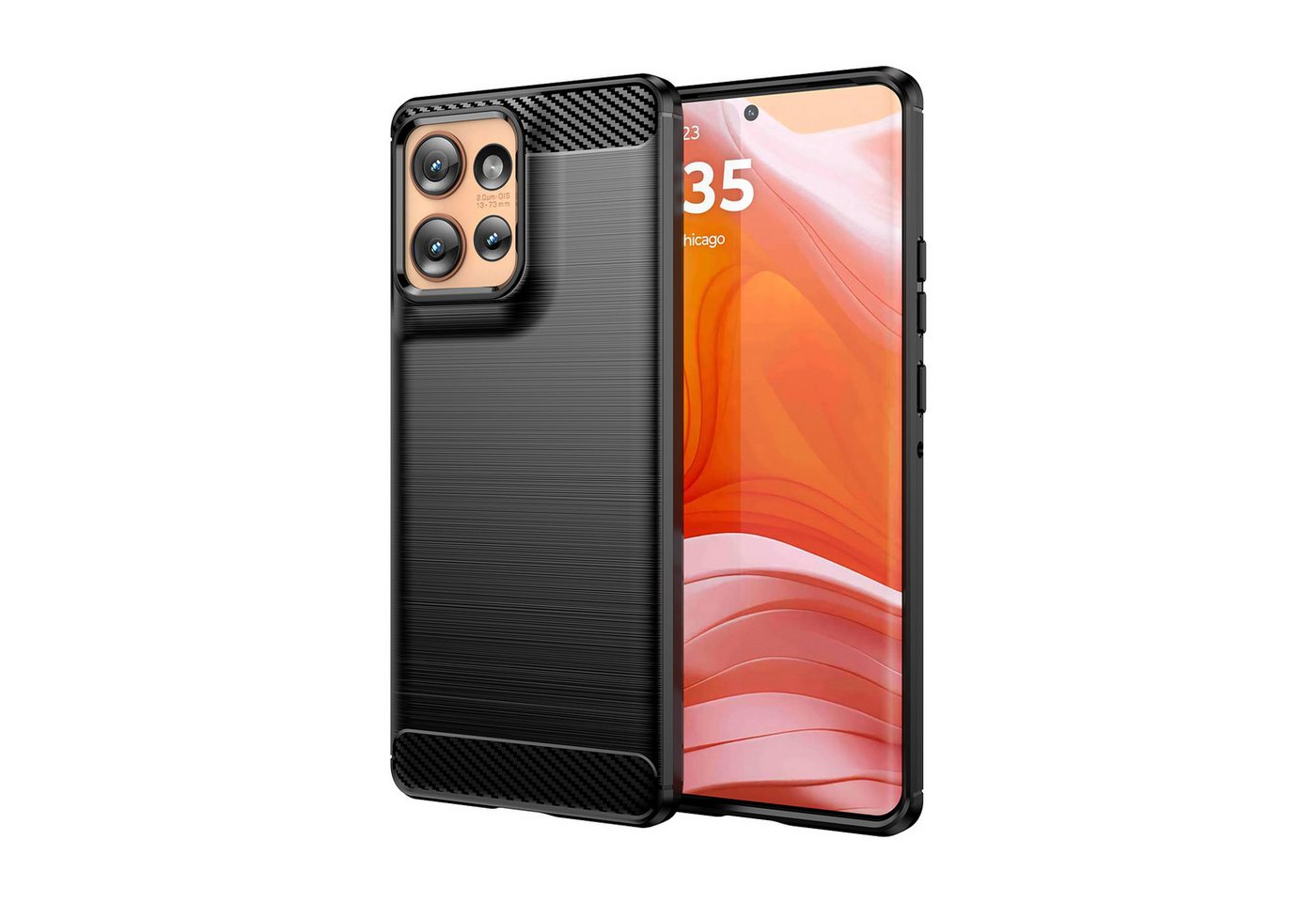 betterfon Smartphone-Hülle Carbon Hülle für Motorola Edge 50 Backcover TPU Silikon Bumper Schwarz, Carbon-Look – stoßfestes Case mit Air-Cushion & Metall-Optik betterfon Smartphone-Hülle Carbon Hülle für Motorola Edge 50 Backcover TPU Silikon Bumper Schwarz, Carbon-Look – stoßfestes Case mit Air-Cushion & Metall-Optik von betterfon