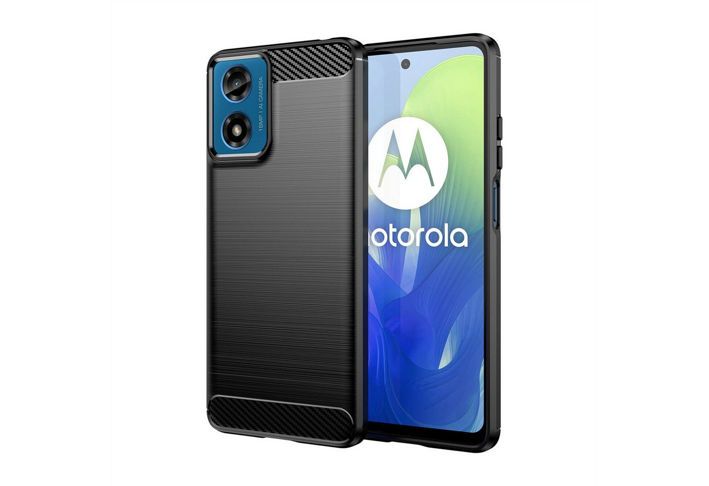 betterfon Smartphone-Hülle Carbon Hülle für Motorola Moto G04 / G04s / G24 / E14Schwarz betterfon Smartphone-Hülle Carbon Hülle für Motorola Moto G04 / G04s / G24 / E14Schwarz von betterfon
