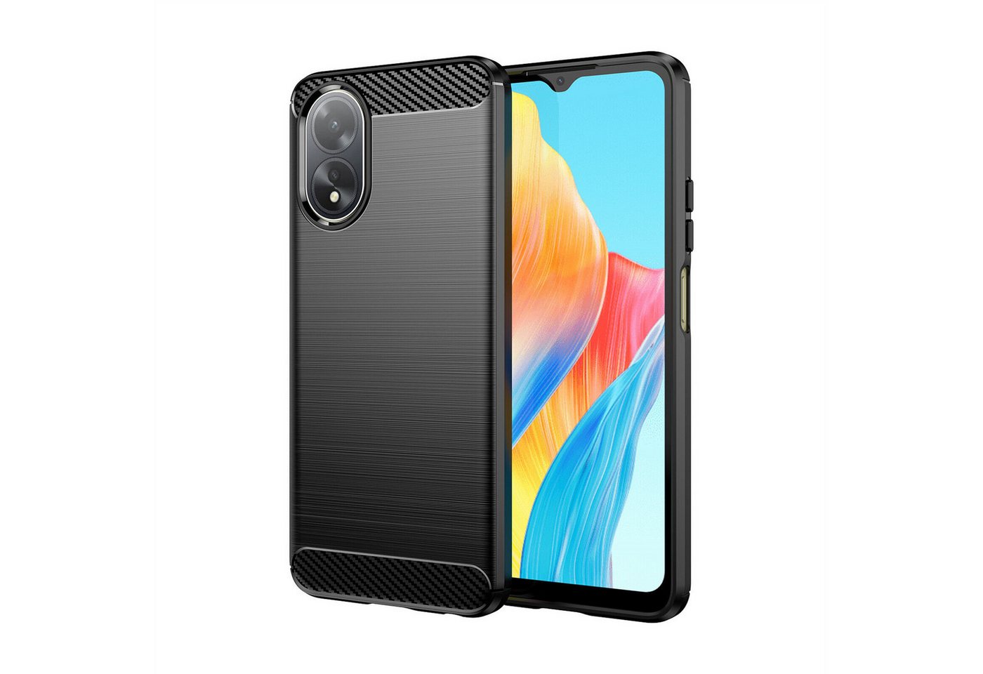 betterfon Smartphone-Hülle Carbon Hülle für Oppo A18 / A38 Backcover TPU Silikon Bumper Schwarz betterfon Smartphone-Hülle Carbon Hülle für Oppo A18 / A38 Backcover TPU Silikon Bumper Schwarz von betterfon