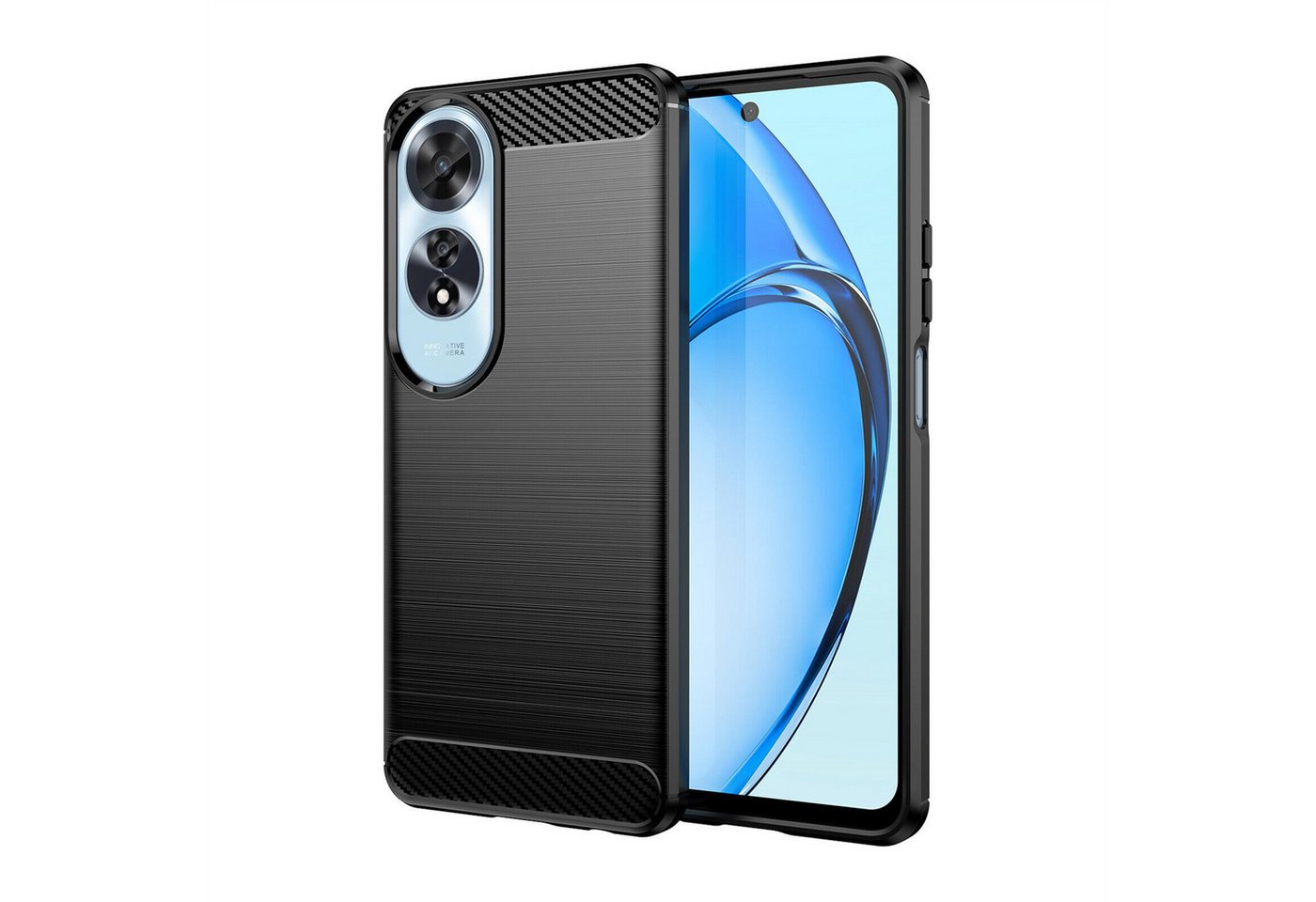 betterfon Smartphone-Hülle Carbon Hülle für Oppo A60 Backcover TPU Silikon Bumper Schwarz, Carbon-Look – stoßfestes Case mit Air-Cushion & Metall-Optik betterfon Smartphone-Hülle Carbon Hülle für Oppo A60 Backcover TPU Silikon Bumper Schwarz, Carbon-Look – stoßfestes Case mit Air-Cushion & Metall-Optik von betterfon
