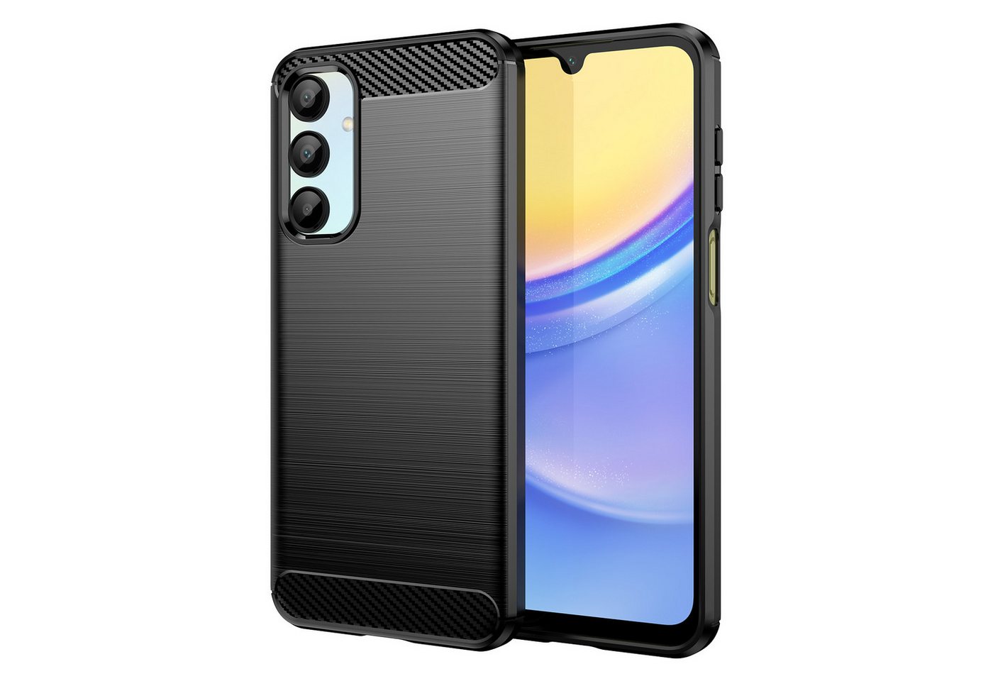betterfon Smartphone-Hülle Carbon Hülle für Samsung Galaxy A16 TPU Silikon Bumper Schwarz, Carbon-Look – stoßfestes Case mit Air-Cushion & Metall-Optik betterfon Smartphone-Hülle Carbon Hülle für Samsung Galaxy A16 TPU Silikon Bumper Schwarz, Carbon-Look – stoßfestes Case mit Air-Cushion & Metall-Optik von betterfon