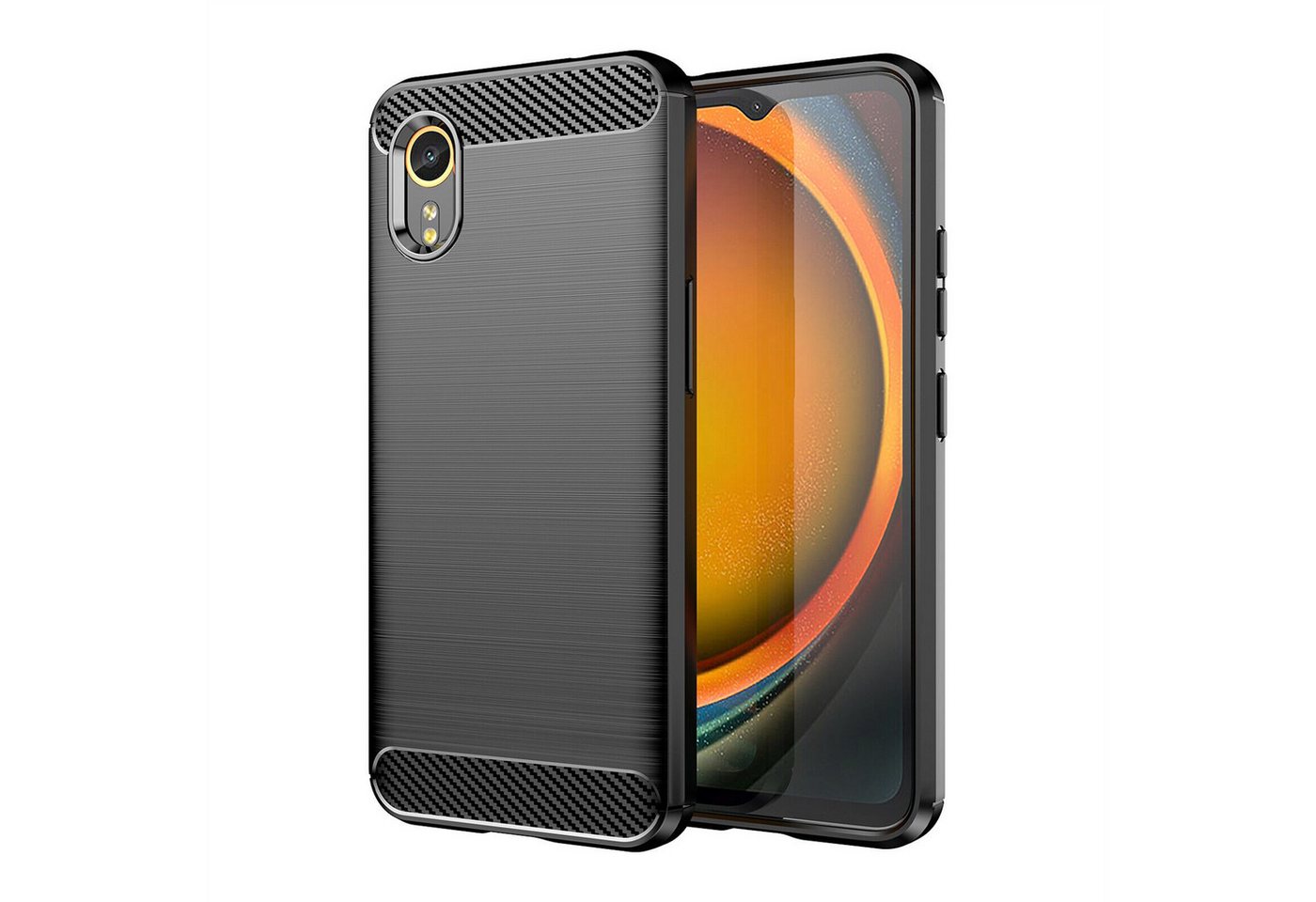 betterfon Smartphone-Hülle Carbon Hülle für Samsung Galaxy XCover 7 Backcover TPU Silikon Schwarz, Carbon-Look – stoßfestes Case mit Air-Cushion & Metall-Optik betterfon Smartphone-Hülle Carbon Hülle für Samsung Galaxy XCover 7 Backcover TPU Silikon Schwarz, Carbon-Look – stoßfestes Case mit Air-Cushion & Metall-Optik von betterfon