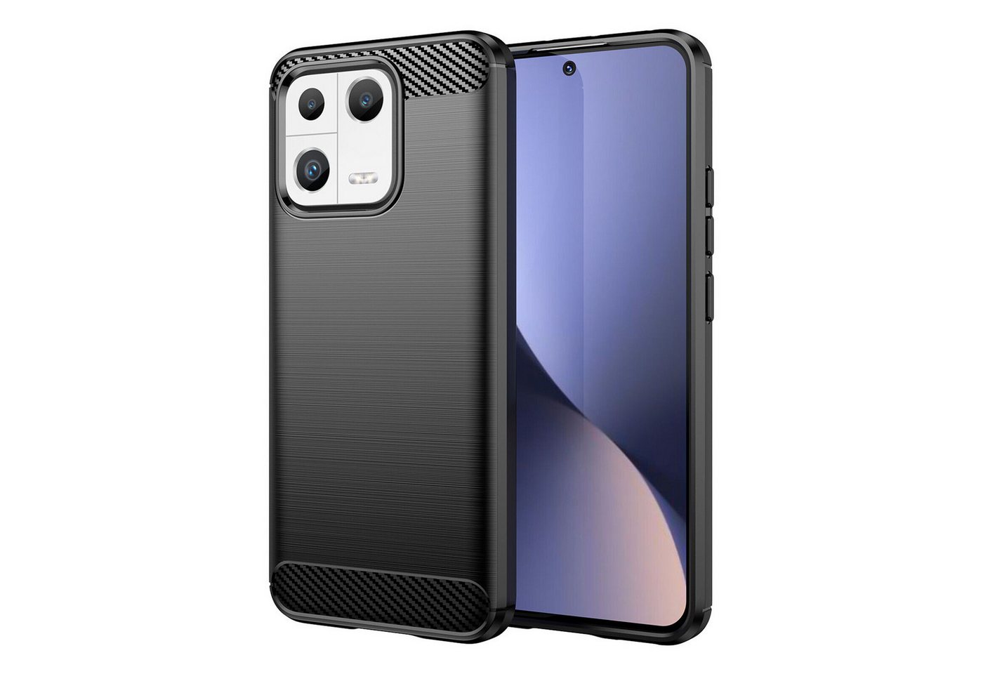 betterfon Smartphone-Hülle Carbon Hülle für Xiaomi 13 Backcover TPU Silikon Bumper Schwarz betterfon Smartphone-Hülle Carbon Hülle für Xiaomi 13 Backcover TPU Silikon Bumper Schwarz von betterfon