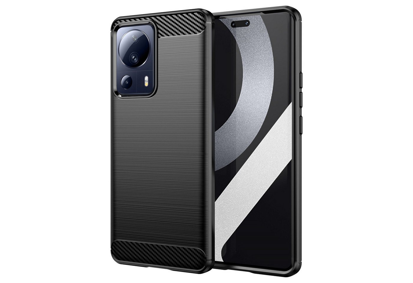 betterfon Smartphone-Hülle Carbon Hülle für Xiaomi 13 Lite Backcover TPU Silikon Bumper Schwarz betterfon Smartphone-Hülle Carbon Hülle für Xiaomi 13 Lite Backcover TPU Silikon Bumper Schwarz von betterfon