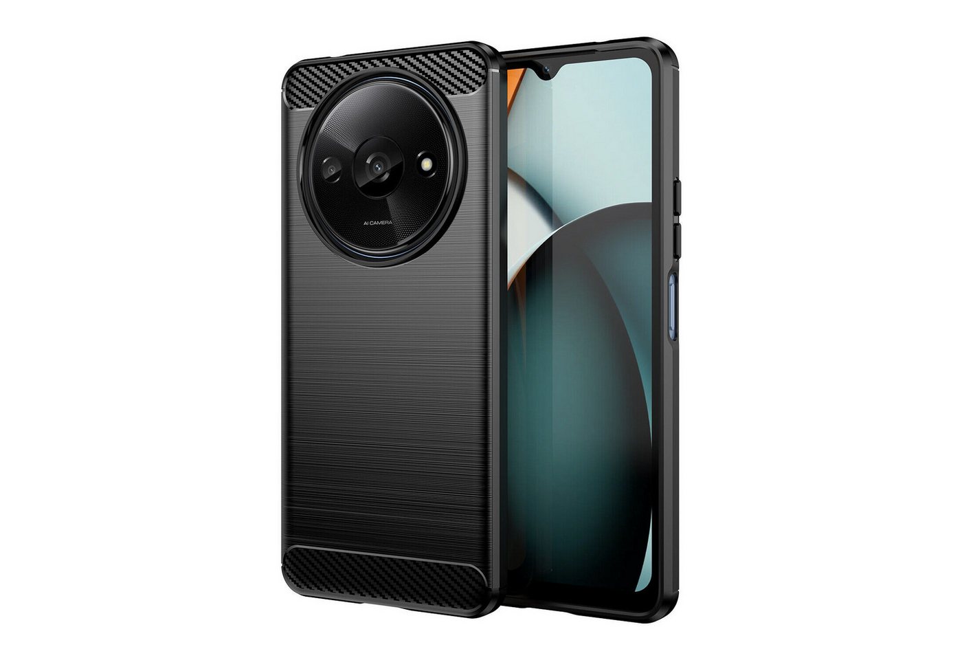 betterfon Smartphone-Hülle Carbon Hülle für Xiaomi Redmi A3 Backcover TPU Silikon Bumper Schwarz, Carbon-Look – stoßfestes Case mit Air-Cushion & Metall-Optik betterfon Smartphone-Hülle Carbon Hülle für Xiaomi Redmi A3 Backcover TPU Silikon Bumper Schwarz, Carbon-Look – stoßfestes Case mit Air-Cushion & Metall-Optik von betterfon