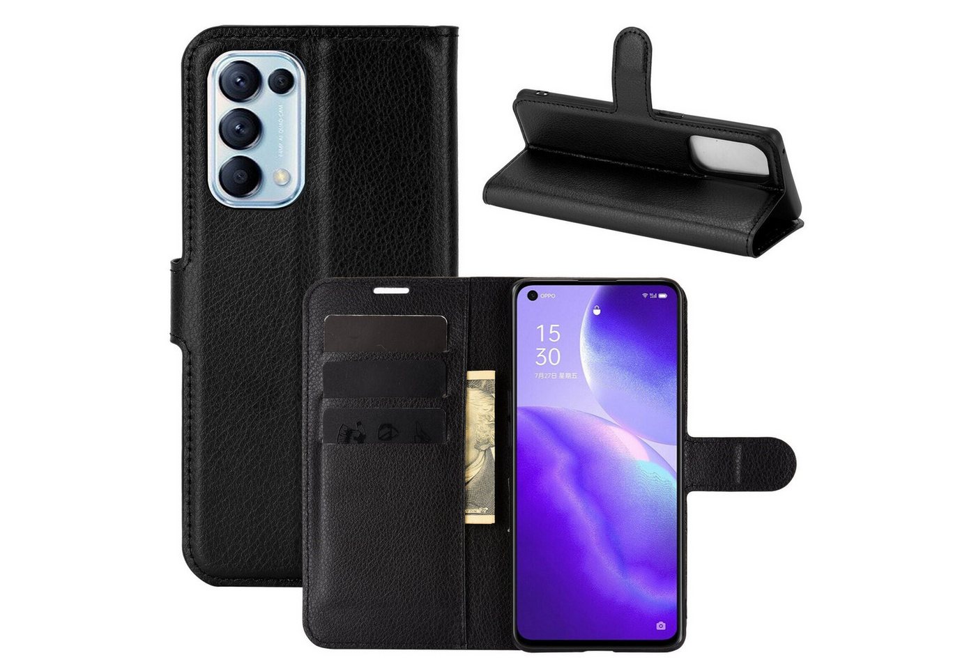 betterfon Smartphone-Hülle Handytasche für Oppo Find X3 Lite Klapphülle Flip Case Schwarz betterfon Smartphone-Hülle Handytasche für Oppo Find X3 Lite Klapphülle Flip Case Schwarz von betterfon