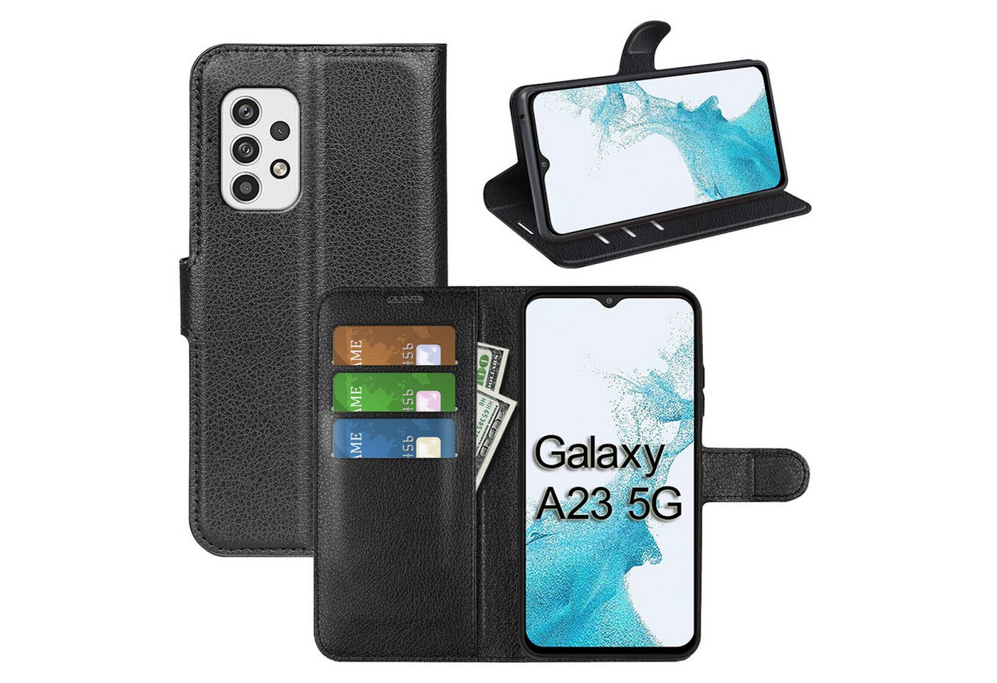 betterfon Smartphone-Hülle Handytasche für Samsung Galaxy A23 5G Klapphülle Schwarz betterfon Smartphone-Hülle Handytasche für Samsung Galaxy A23 5G Klapphülle Schwarz von betterfon