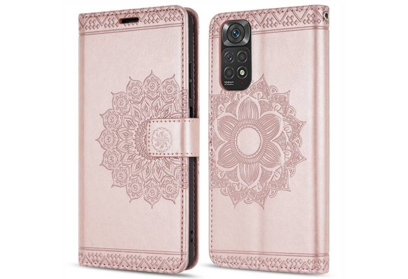 betterfon Smartphone-Hülle Handytasche für Xiaomi Redmi Note 11 / 11S Klapphülle Rosegold von betterfon