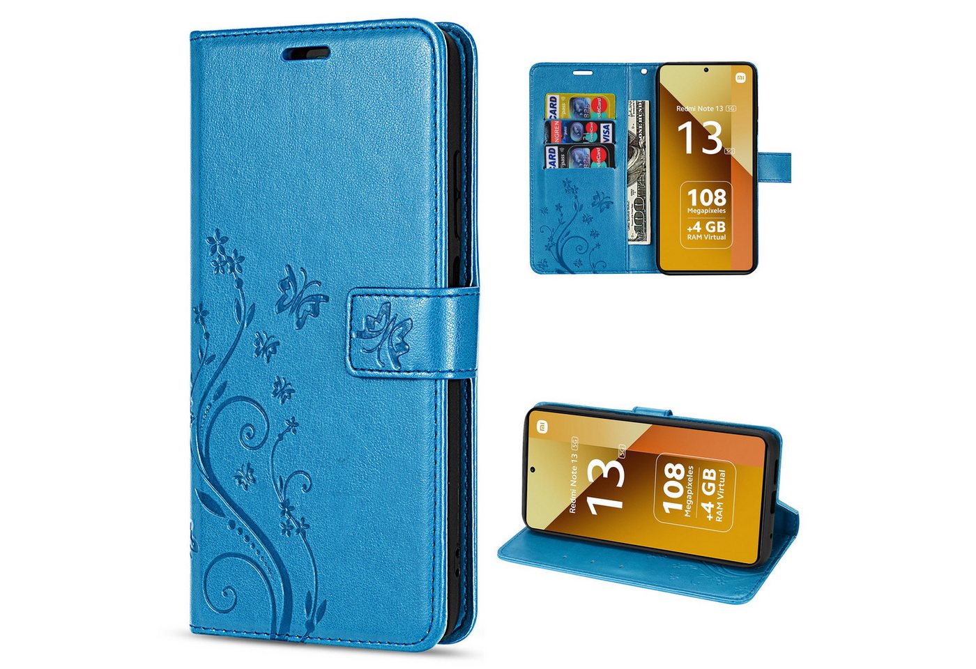 betterfon Smartphone-Hülle Handytasche für Xiaomi Redmi Note 13 5G Klapphülle betterfon Smartphone-Hülle Handytasche für Xiaomi Redmi Note 13 5G Klapphülle von betterfon