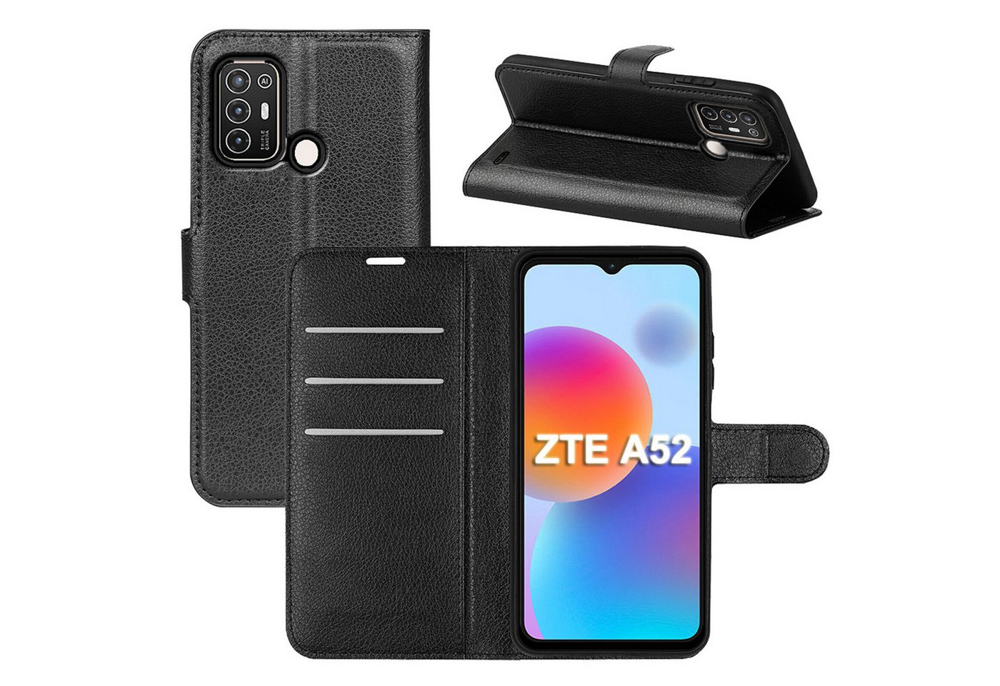 betterfon Smartphone-Hülle Handytasche für ZTE Blade A52 Klapphülle Schwarz betterfon Smartphone-Hülle Handytasche für ZTE Blade A52 Klapphülle Schwarz von betterfon